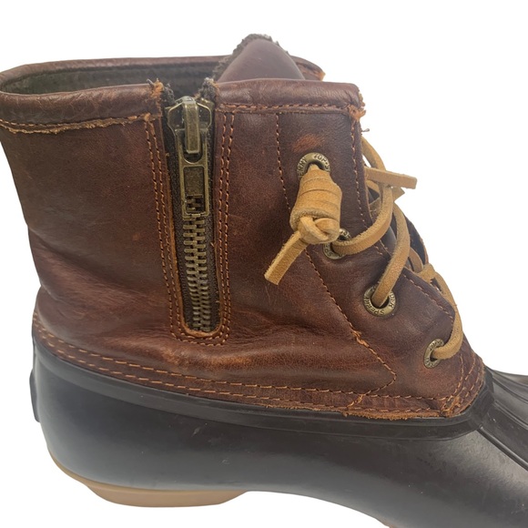 Sperry Top Sider Duck Boots Waterproof STS91176 Women's Size 8 Brown Leather - Picture 3 of 11
